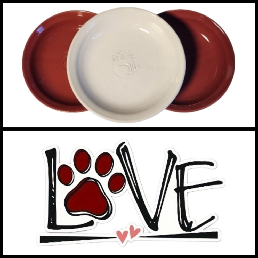 Ceramic Cat Treat Dishes (3)
